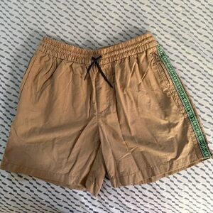 Old Navy Tan Shorts with Green Side Trim